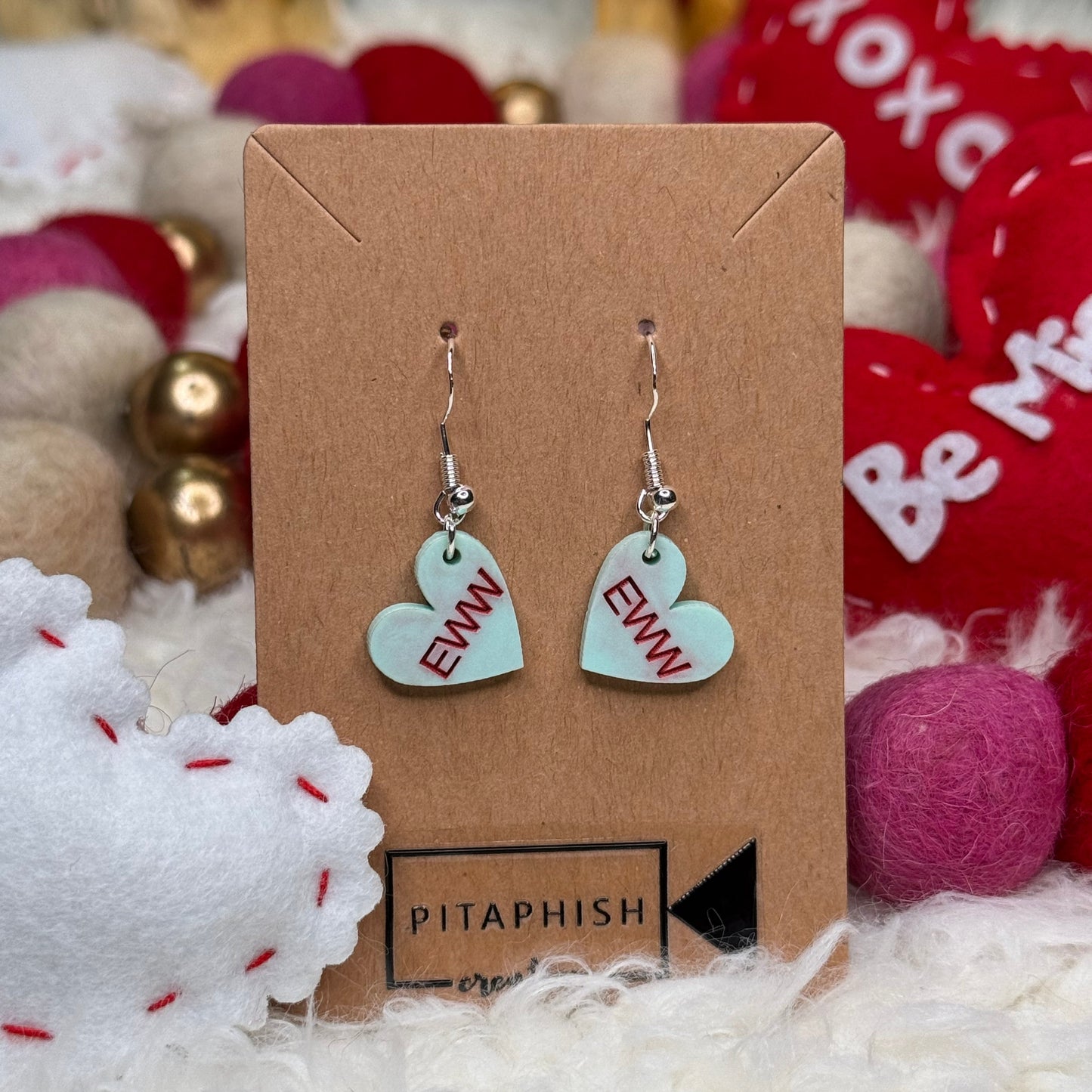 Conversation Hearts Dangle Earrings