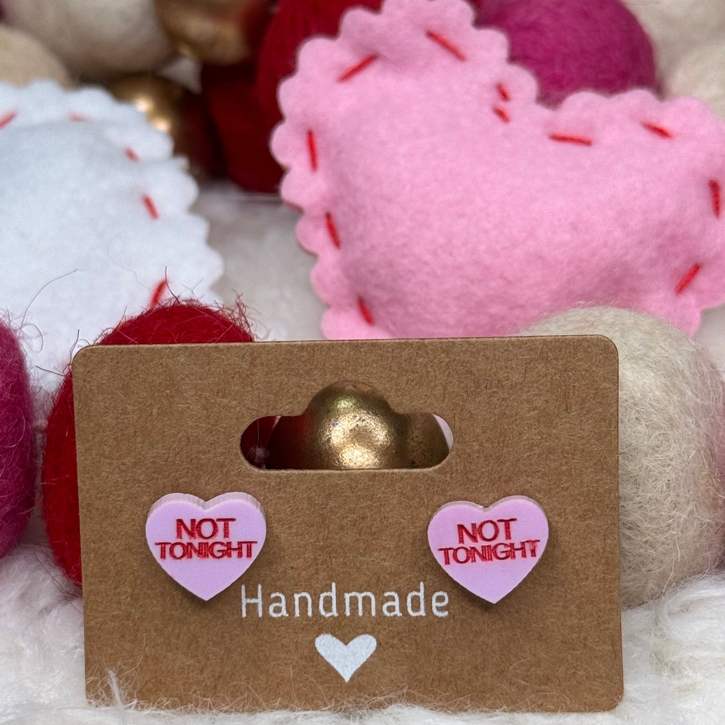 Conversation Hearts Stud Earrings