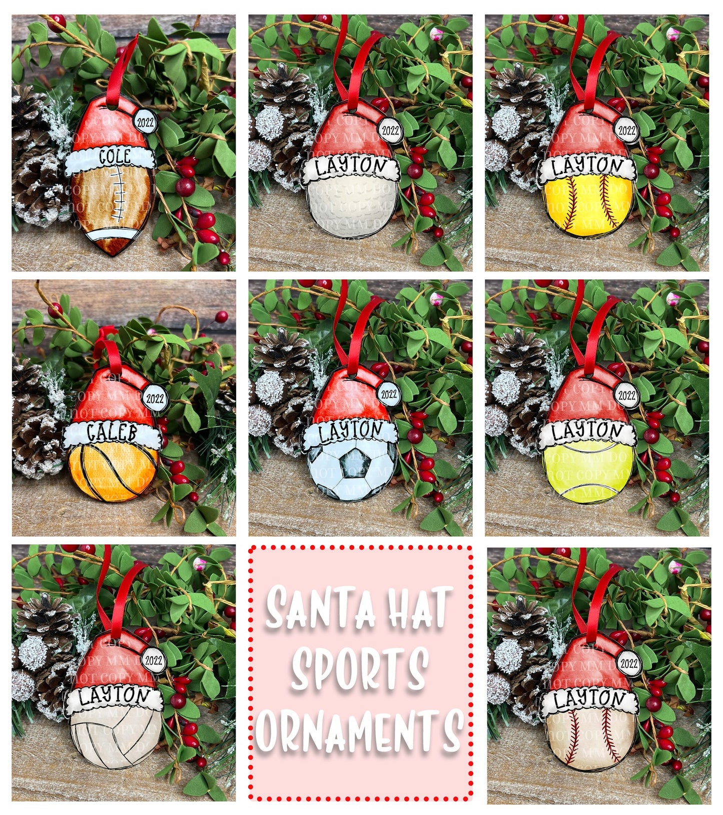 Santa Hat Ornaments