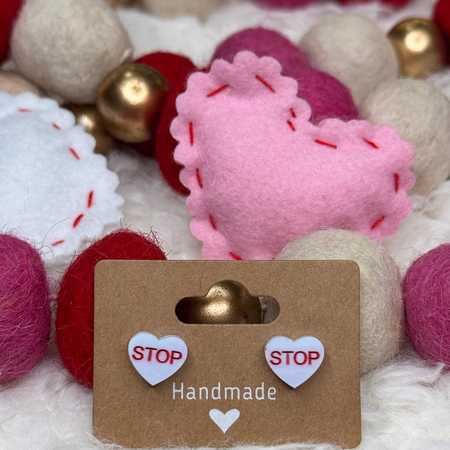 Conversation Hearts Stud Earrings