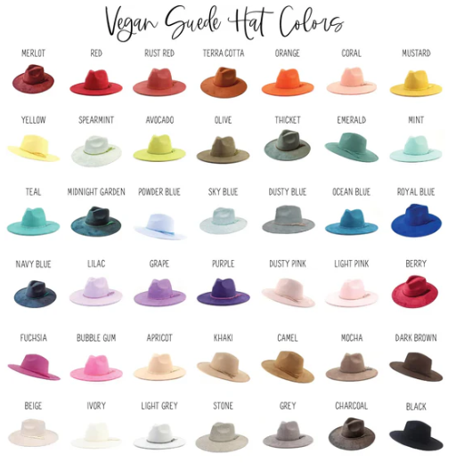 Burned/Engraved Vegan Suede Hat