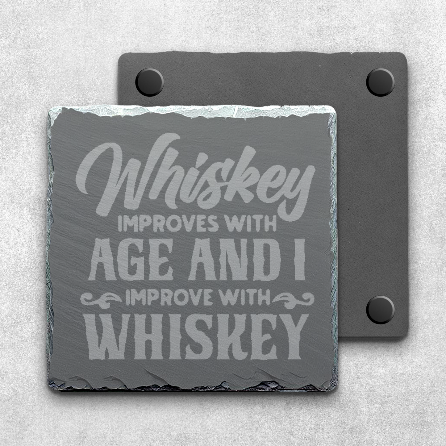 Slate Drink Coasters, Engraved Coasters, Free Beer