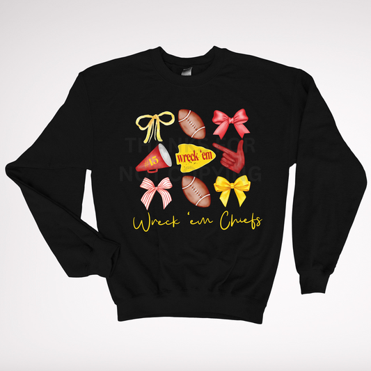 Wreck Em Chiefs Bow Sweatshirt