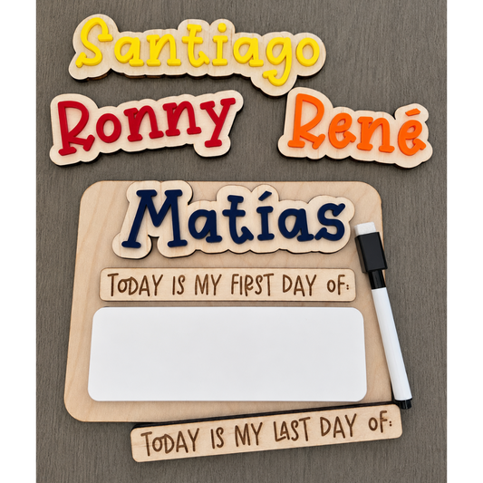 Personalized First & Last Day of School Sign | Letrero Personalizado para el Primer y Último Día de Clases