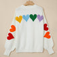 Colorful Heart Chenille Sweater