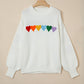 Colorful Heart Chenille Sweater