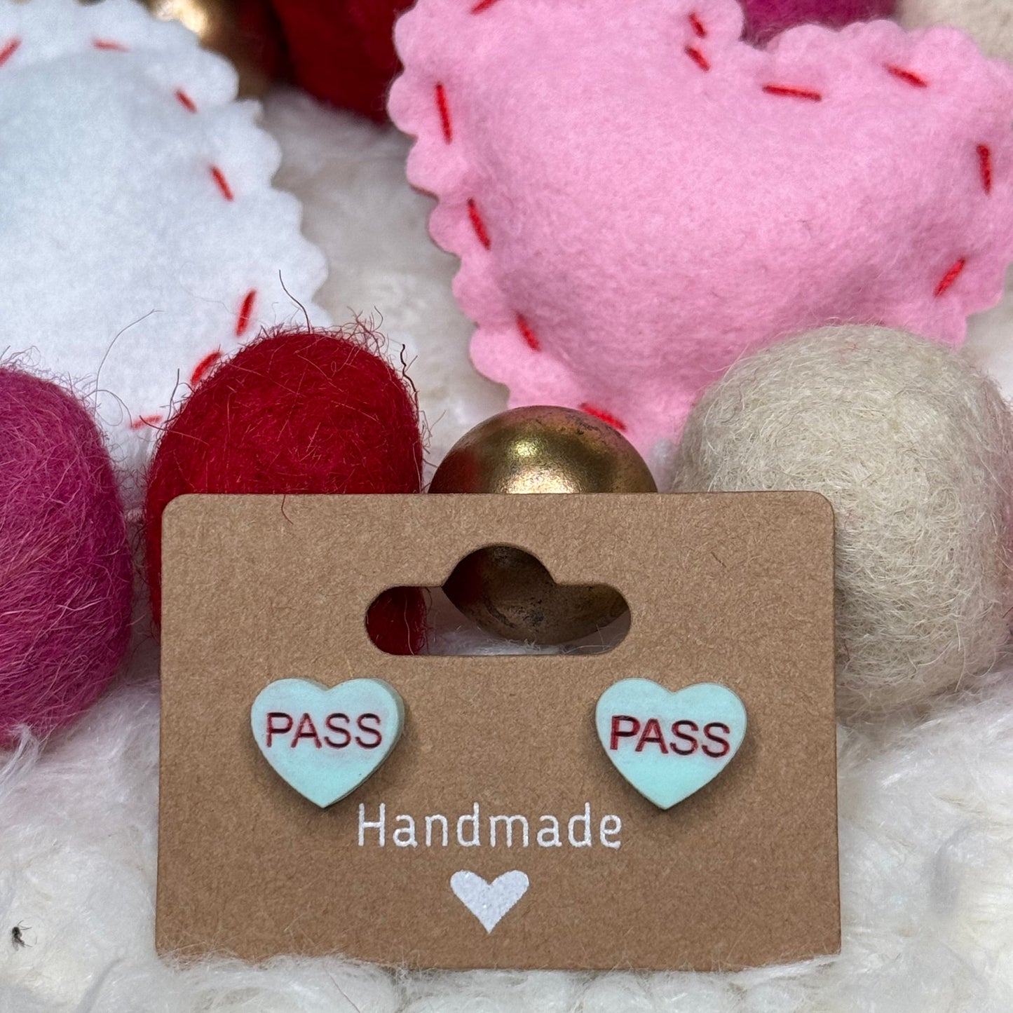 Conversation Hearts Stud Earrings