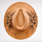 Burned/Engraved Vegan Suede Hat