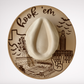 Engraved Vegan Suede Hat - Longhorn