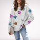 Candy Heart Sequin Ribbed Sweater
