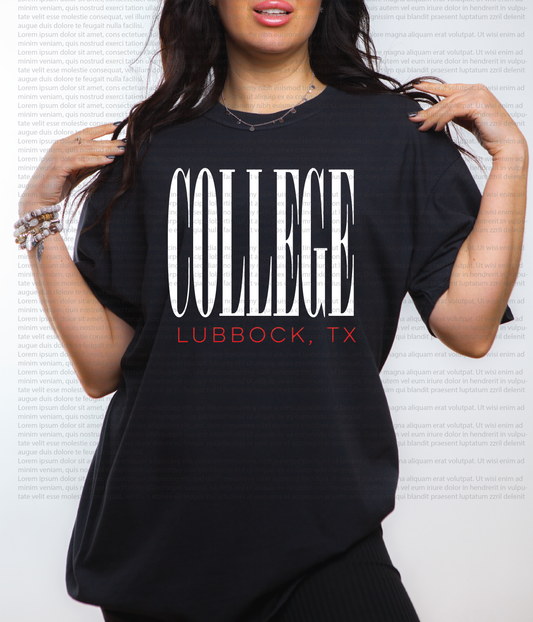 College Tee | Unisex Shirts | School Spirit | College Game Day | Oversized Tee