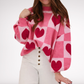 Pink Checkered Heart Sweater