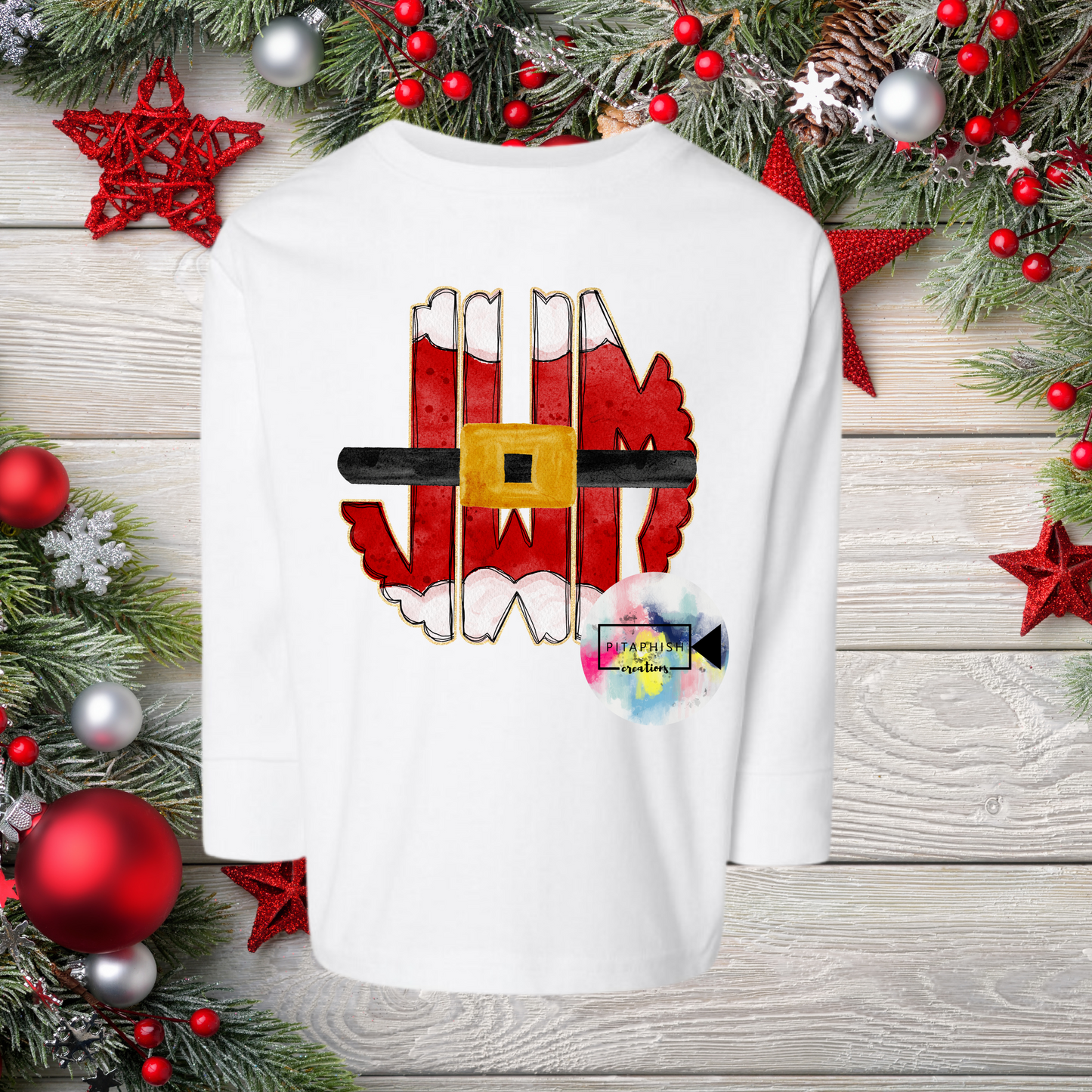 Monogrammed Christmas Tee