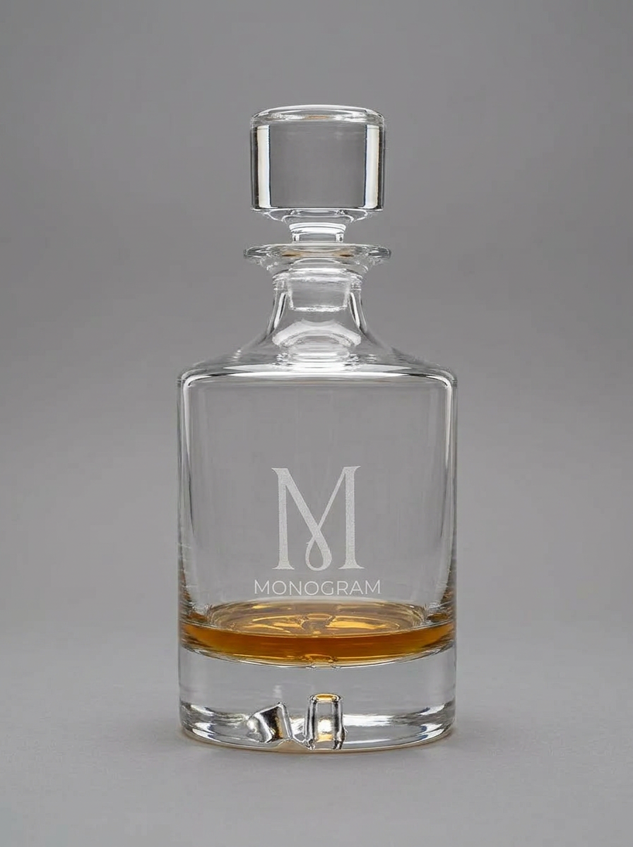 Custom Engraved Whiskey Decanter Set | Personalized Bourbon Gift Set
