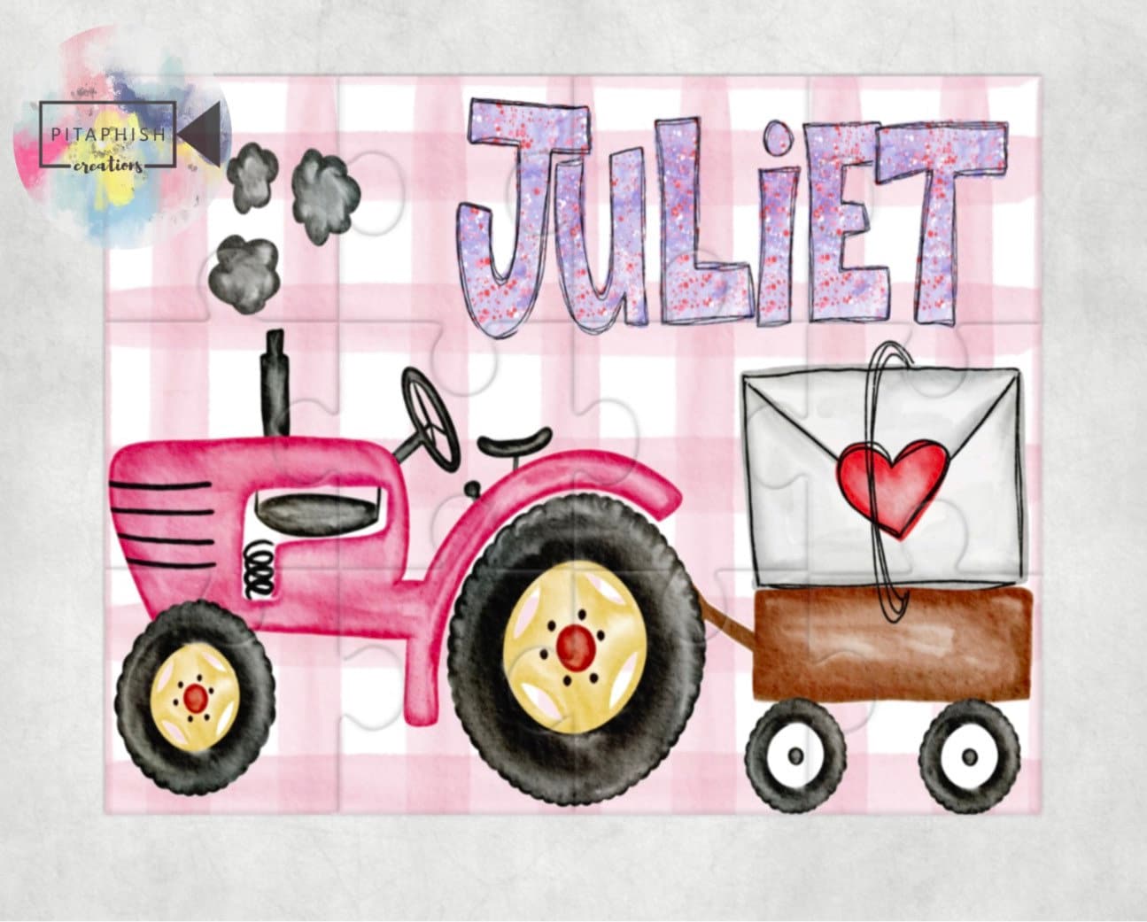 Personalized Kids Valentine Puzzle | Custom Name Puzzle | 12pc | 30pc | Valentine's Day MDF Puzzle