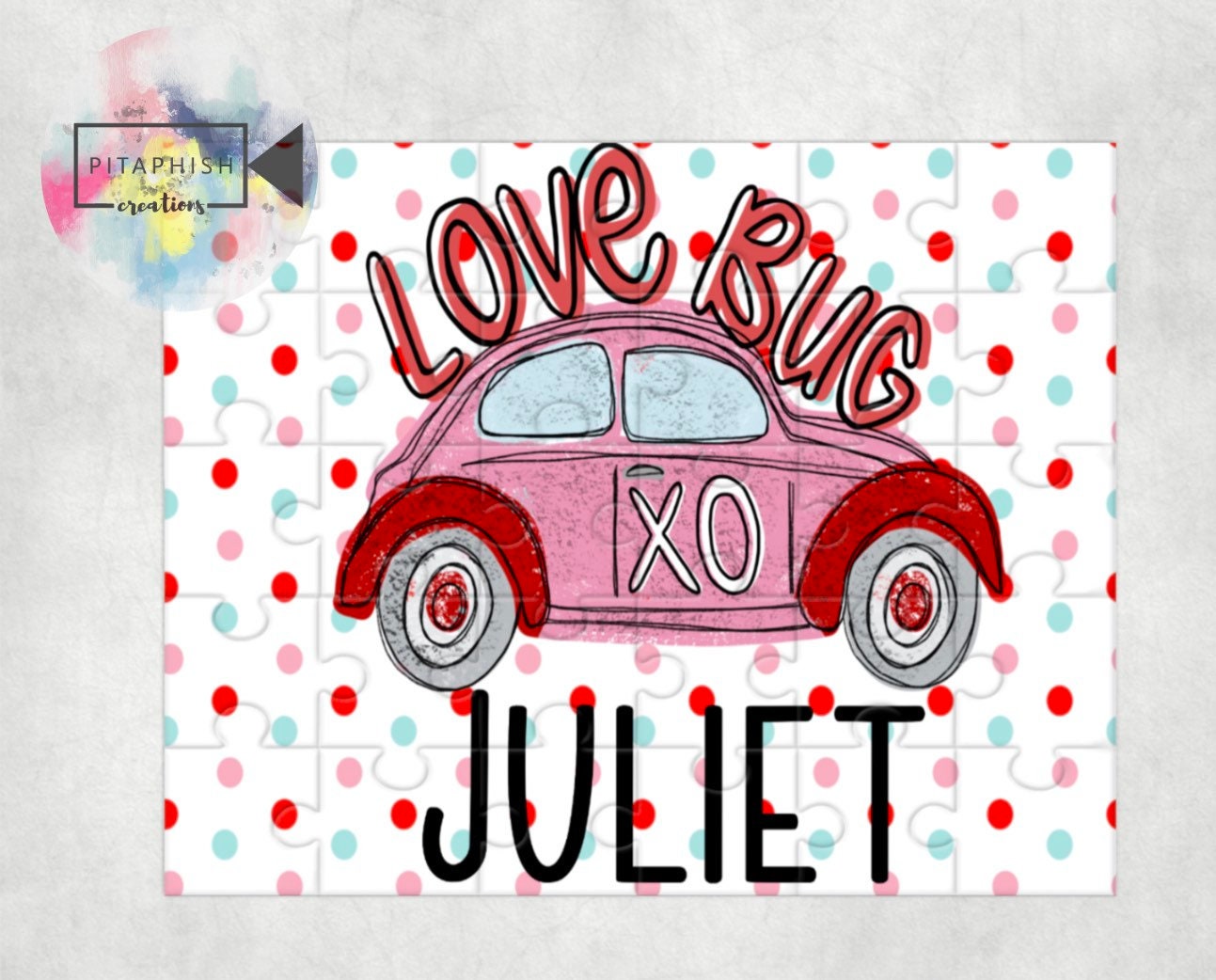 Personalized Kids Valentine Puzzle | Custom Name Puzzle | 12pc | 30pc | Valentine's Day MDF Puzzle