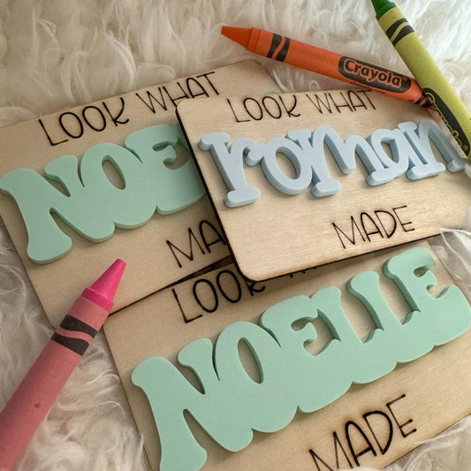 Art Magnet | Look What I Made | Fridge Magnet | Children's Art | Art Display | Schoolwork Magnet | Custom