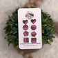 Wood Stud Earrings Set | Hand Painted Walnut Plywood Studs | Hypoallergenic Stainless Steel Posts | Minimalist Earrings