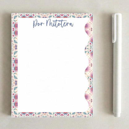 Mexican Inspired Notepad | Talavera Memo Pads | Boho Floral Stationery | Spanglish Desk Accessories | Cute Latina Gift