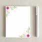 Mexican Floral Inspired Notepad | Floral Memo Pads | Boho Floral Stationery | Spanglish Desk Accessories | Cute Latina Gift