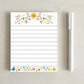 Mexican Floral Inspired Notepad | Floral Memo Pads | Boho Floral Stationery | Spanglish Desk Accessories | Cute Latina Gift