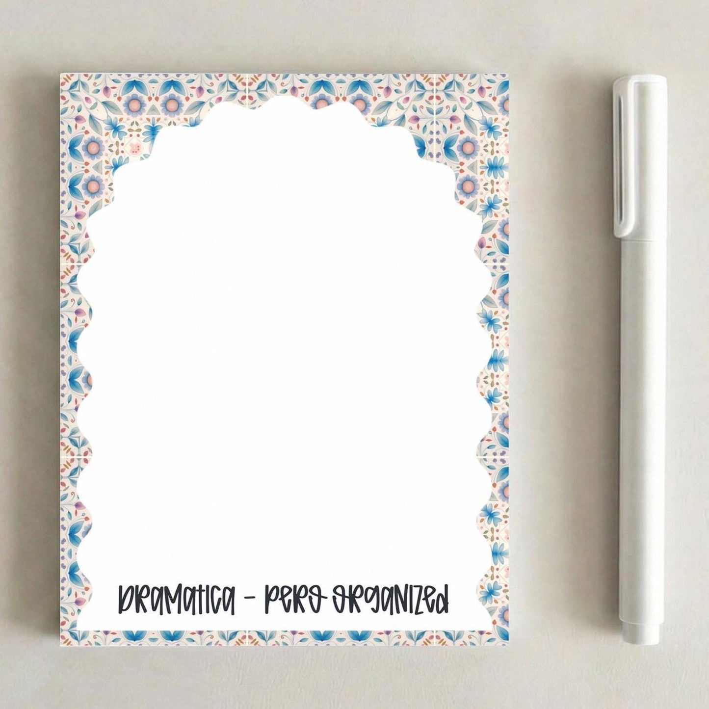 Mexican Inspired Notepad | Talavera Memo Pads | Boho Floral Stationery | Spanglish Desk Accessories | Cute Latina Gift