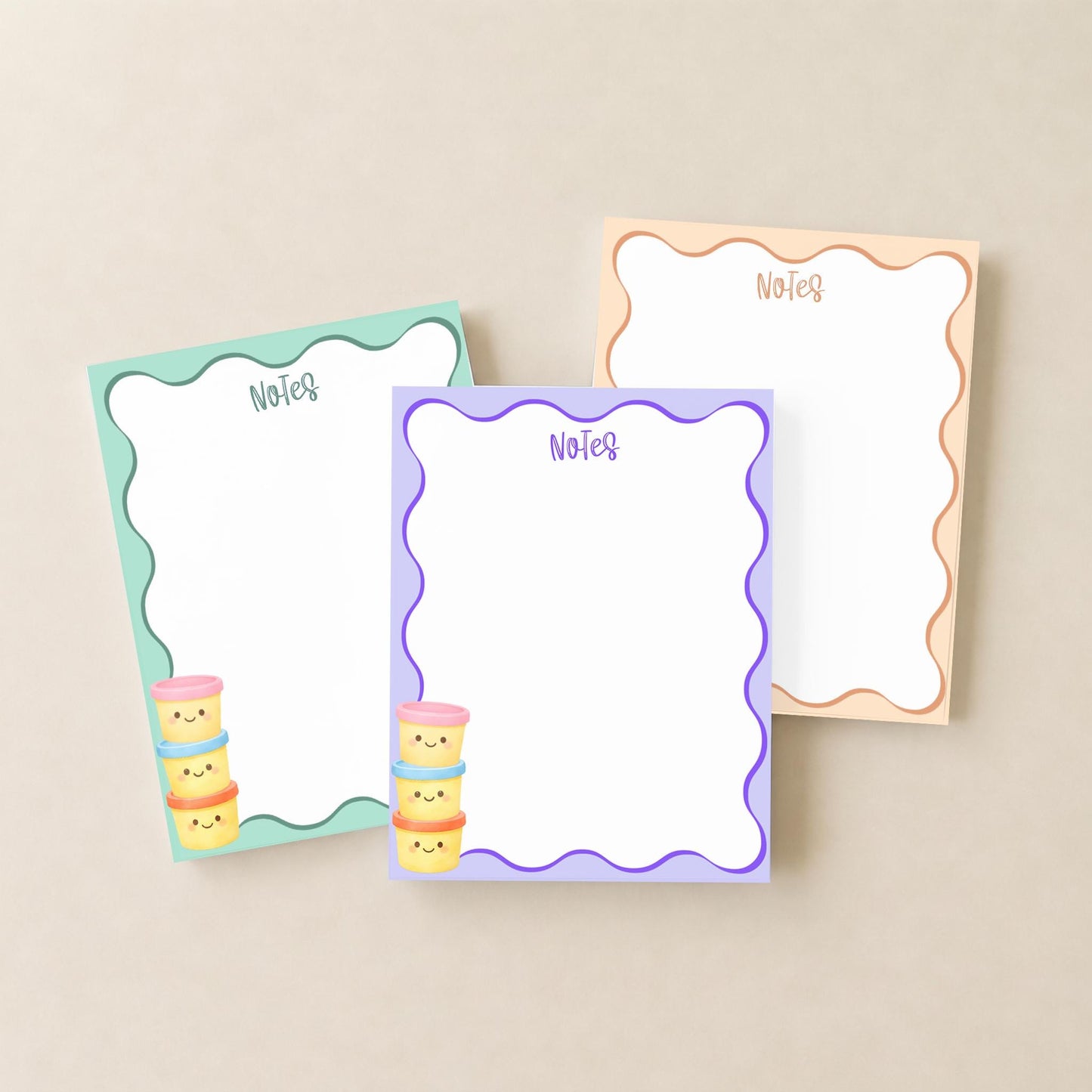 School Notepad | Teacher Memo Pads | Clay Stationery | Desk Accessories | Teacher Gift