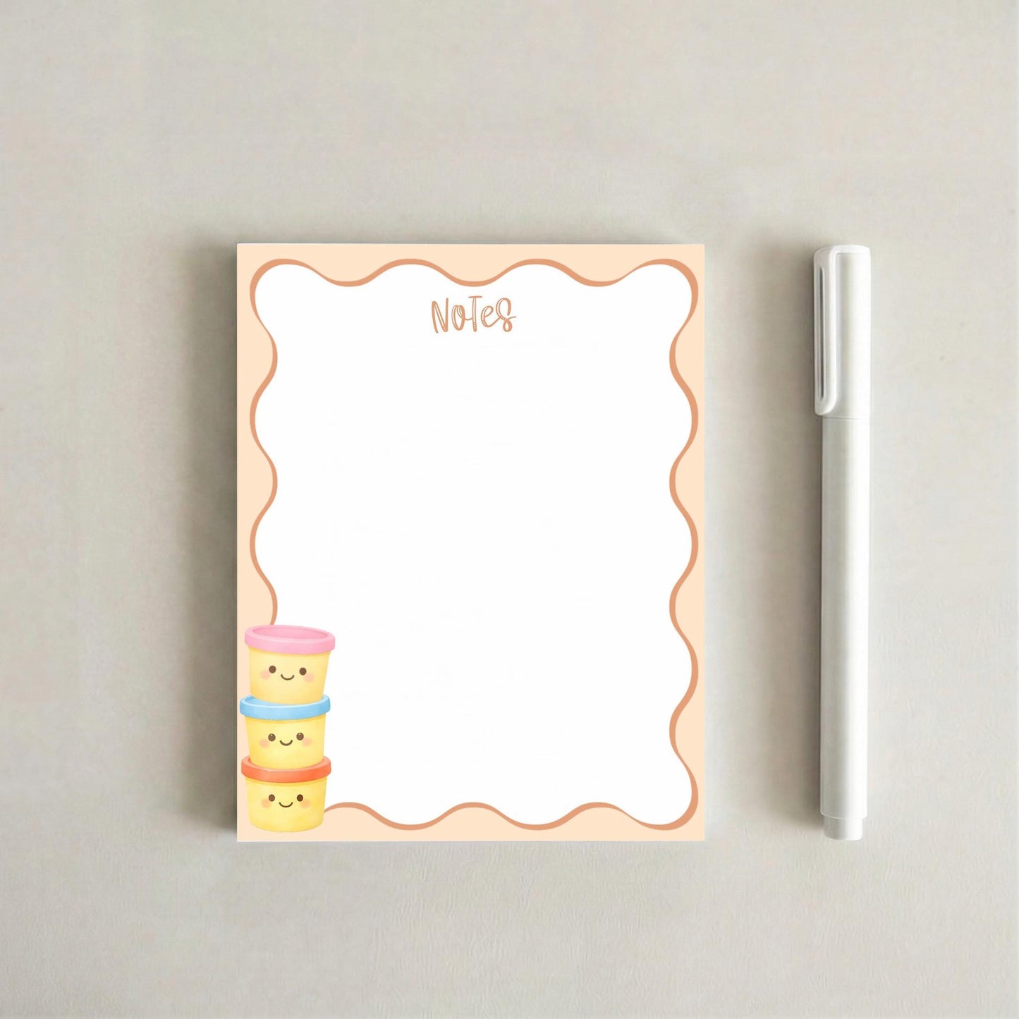 School Notepad | Teacher Memo Pads | Clay Stationery | Desk Accessories | Teacher Gift