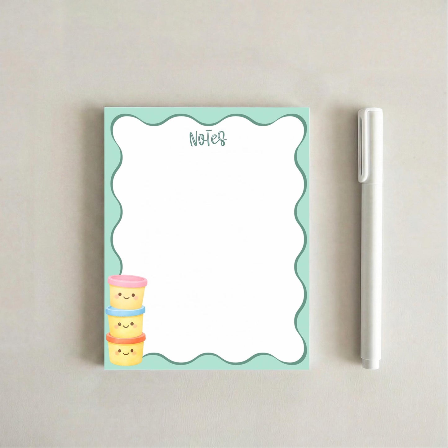 School Notepad | Teacher Memo Pads | Clay Stationery | Desk Accessories | Teacher Gift