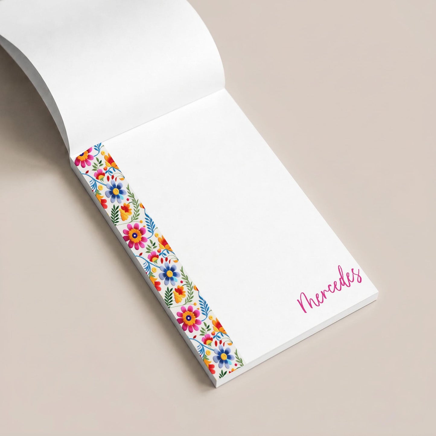 Mexican Inspired Notepad | Talavera Memo Pads | Boho Floral Stationery | Spanglish Desk Accessories | Cute Latina Gift