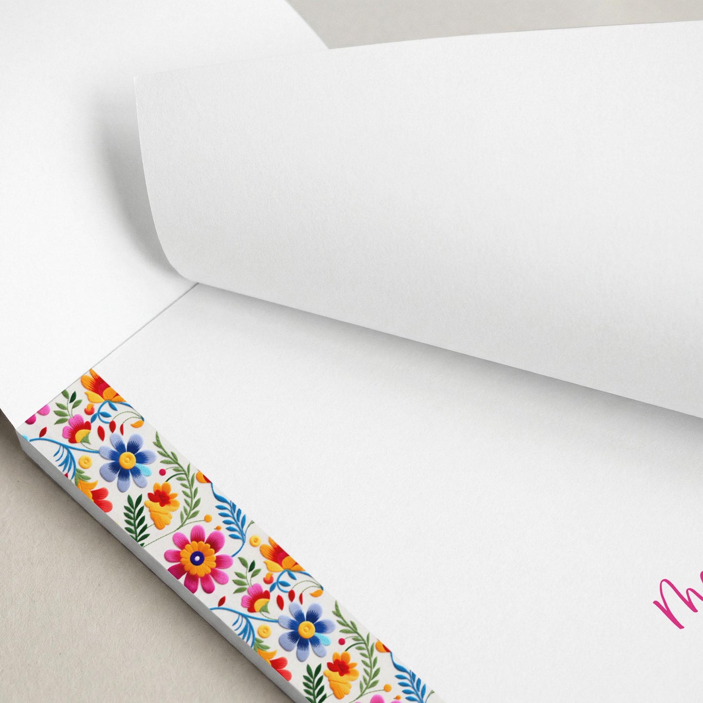 Mexican Inspired Notepad | Talavera Memo Pads | Boho Floral Stationery | Spanglish Desk Accessories | Cute Latina Gift